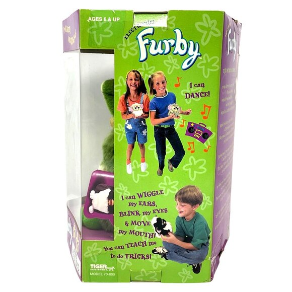 1998 Furby Frog Green White Blue Eyes 70-800 Gen 3 Collector Condition SEALED! - Picture 4 of 8